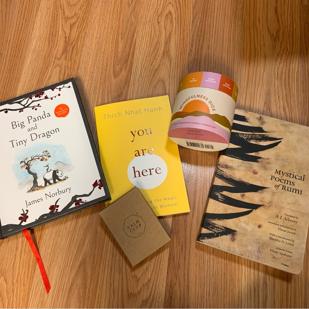 Thich Nhat Hanh, Rumi, and yoga bundle of mindfulness books